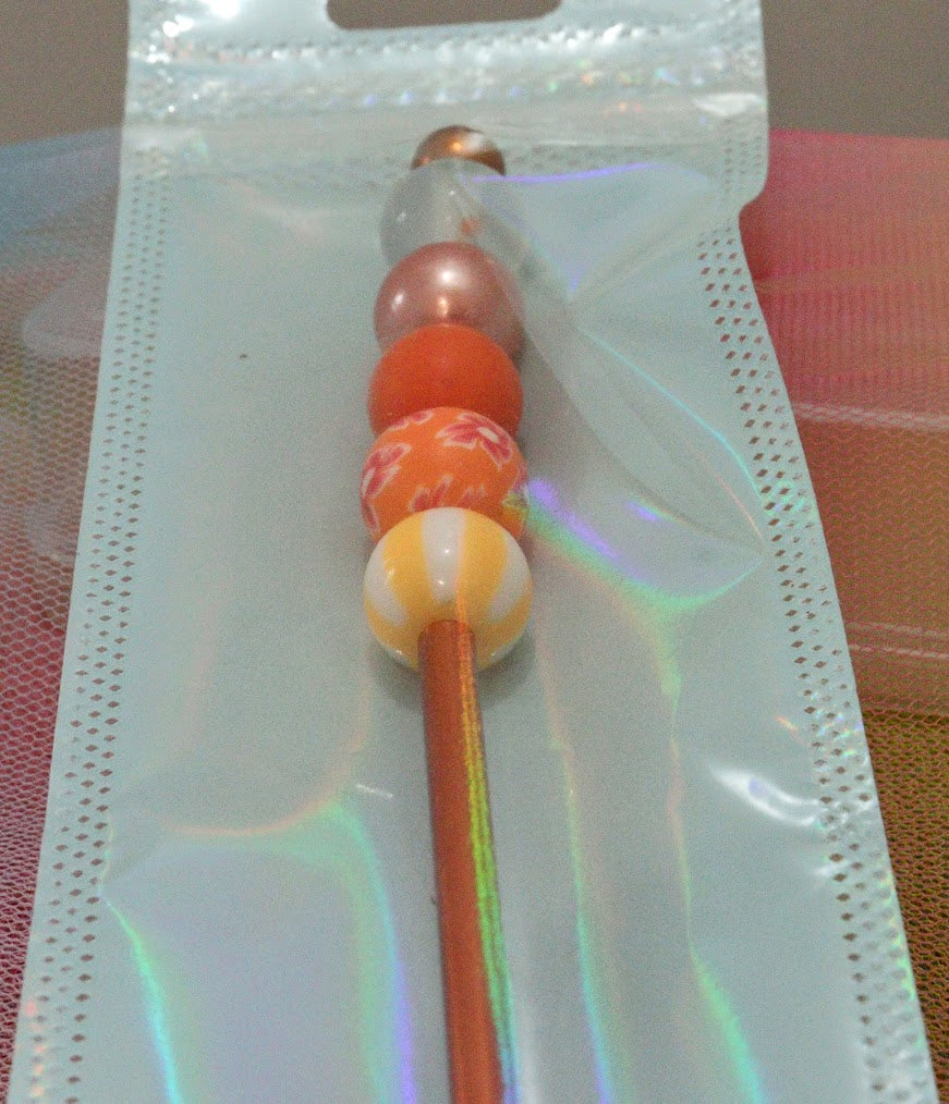 Beaded CROCHET HOOKS 06 Orange