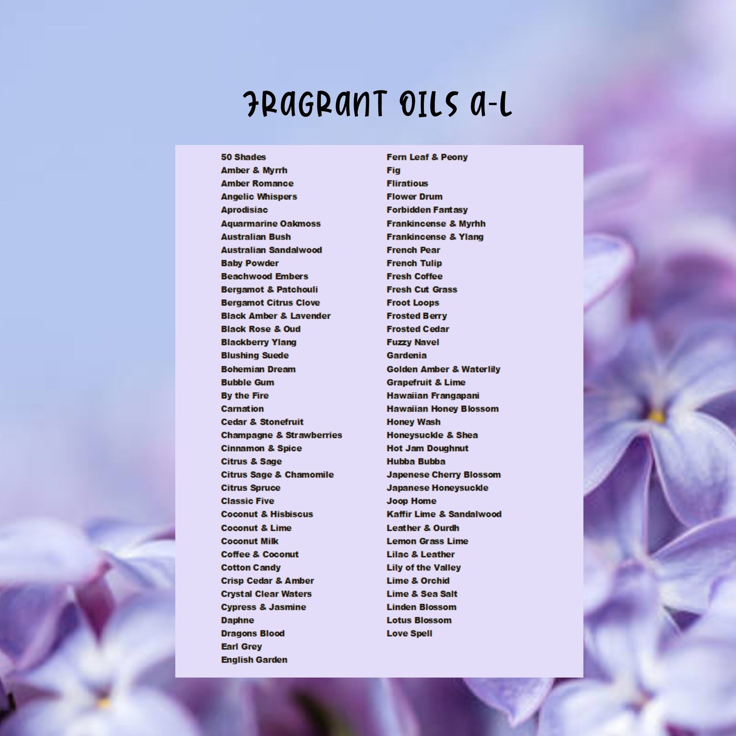 FRAGRANT OIL M-Z