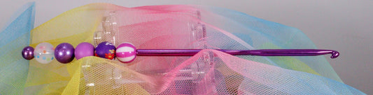 Beaded CROCHET HOOKS 03 purple