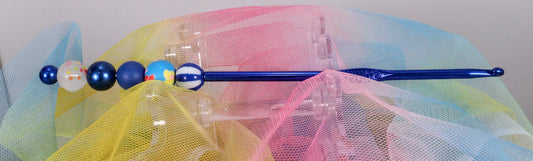 Beaded CROCHET HOOKS 04 dark blue