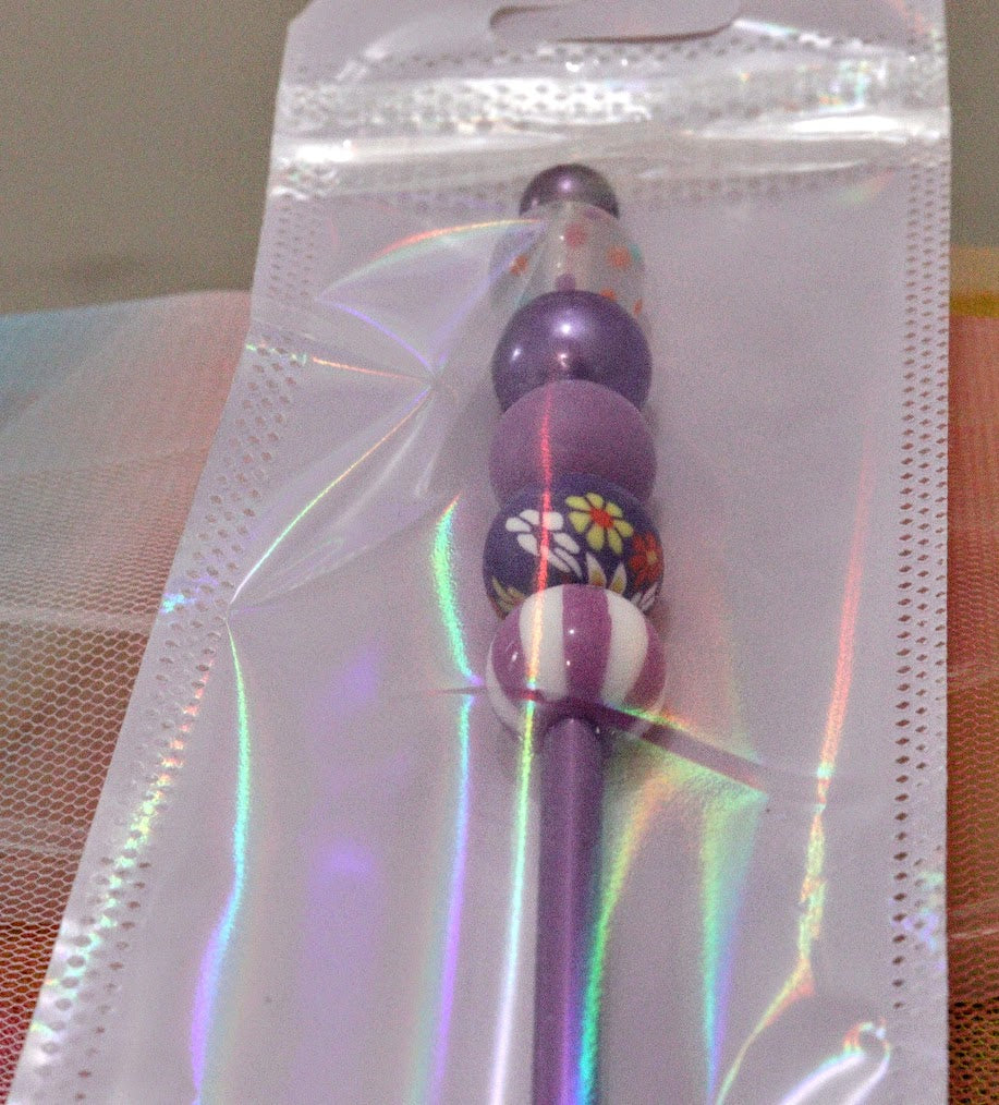 Beaded CROCHET HOOKS 03 purple