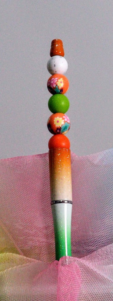 Pen Decorative - hand designed - & note pad 05
