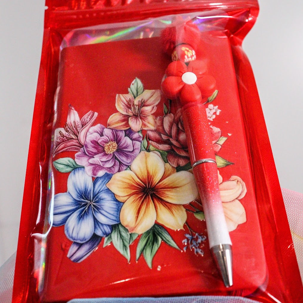 Pen Decorative-hand designed- & note pad 019
