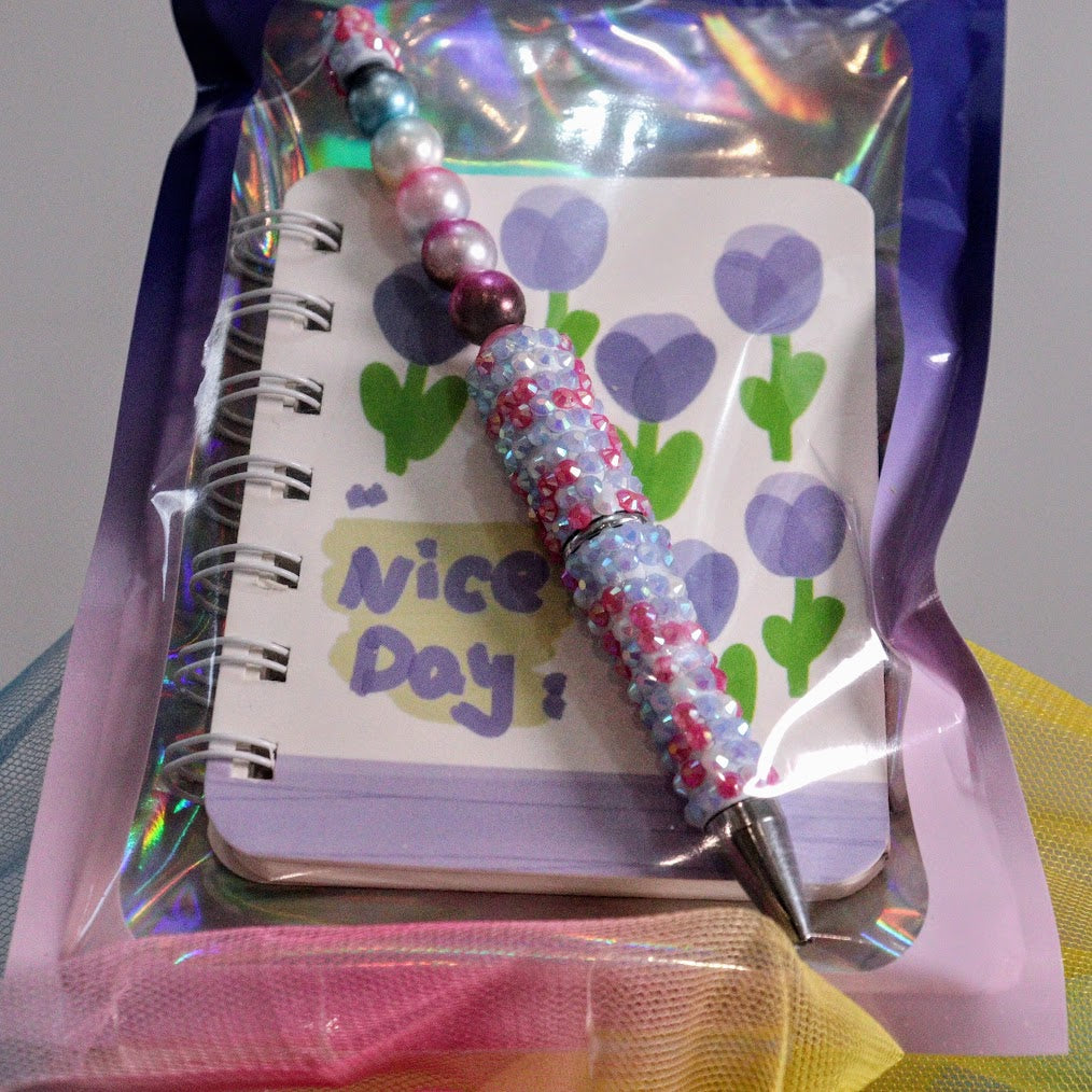 Pen Decorative-hand designed- & note pad 025